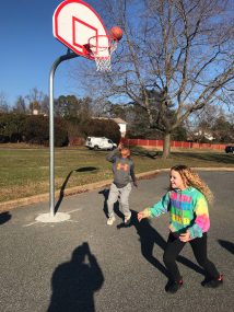 kids playing basketball