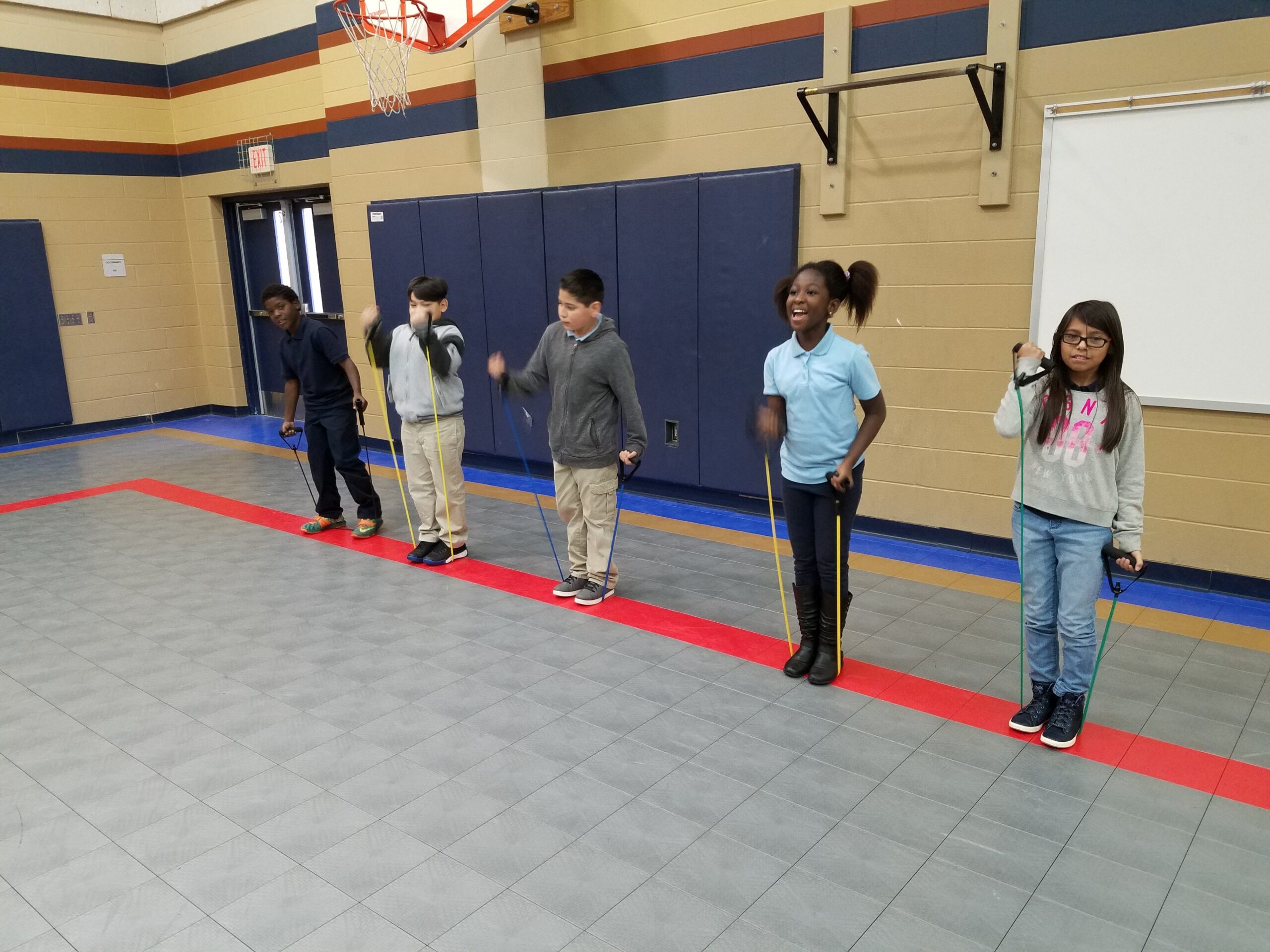 jump rope corner in PE class