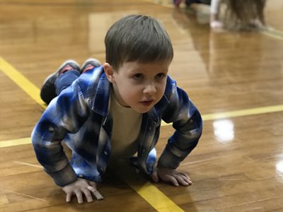 Boy Doing PushUps