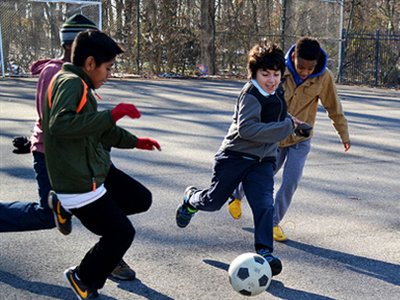 Boys Playing Soccer