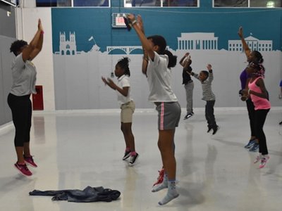 Kids Jumping in Gym